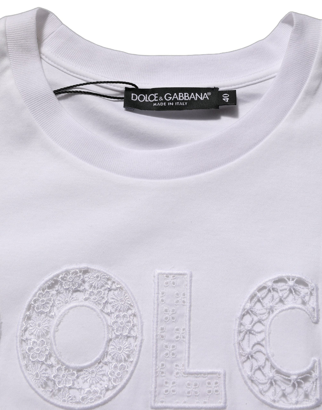 Dolce & Gabbana White Logo Round Neck Sleeveless T-shirt