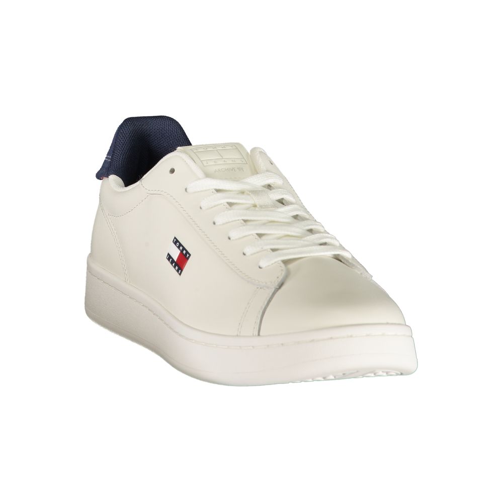 Tommy Hilfiger White Polyurethane Men's Sneaker