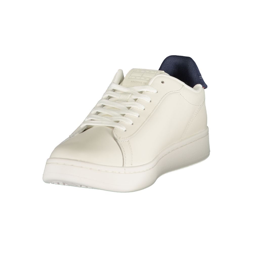 Tommy Hilfiger White Polyurethane Men's Sneaker