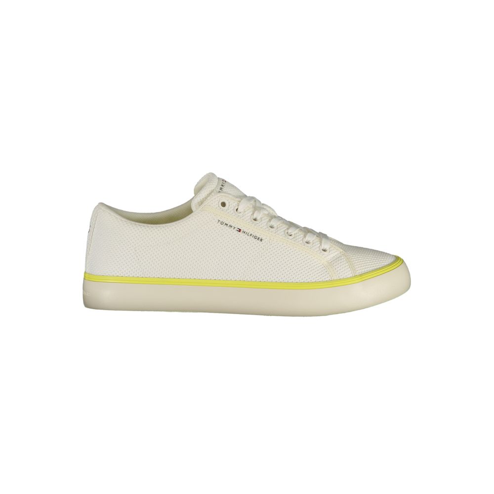Tommy Hilfiger White Polyester Men Sneaker Tommy Hilfiger