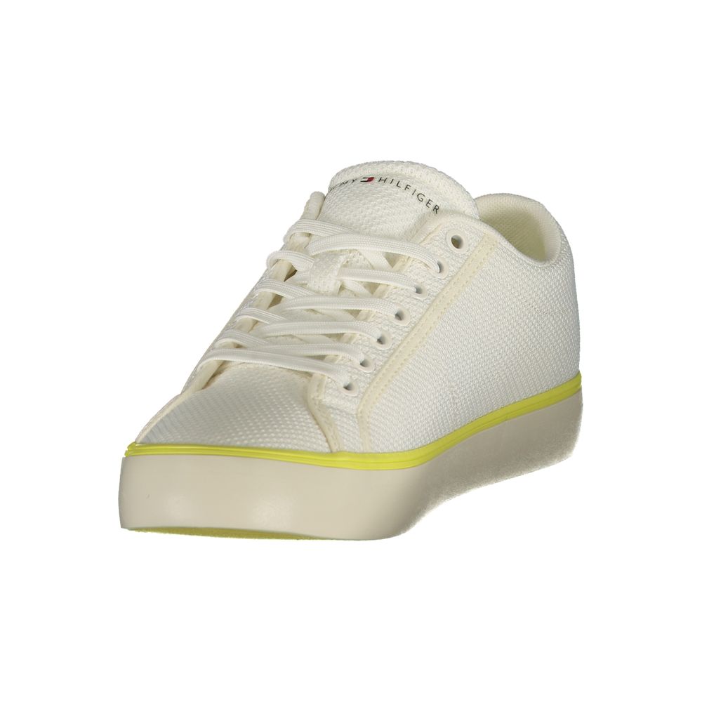 Tommy Hilfiger White Polyester Men Sneaker Tommy Hilfiger