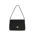Tory Burch Black Calf Leather Bos Taurus Shoulder Bag