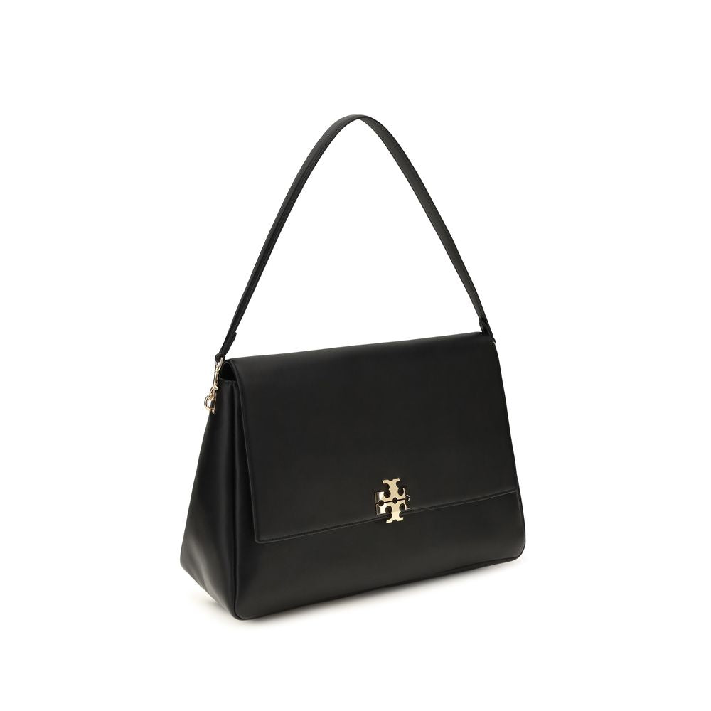 Tory Burch Black Calf Leather Bos Taurus Shoulder Bag
