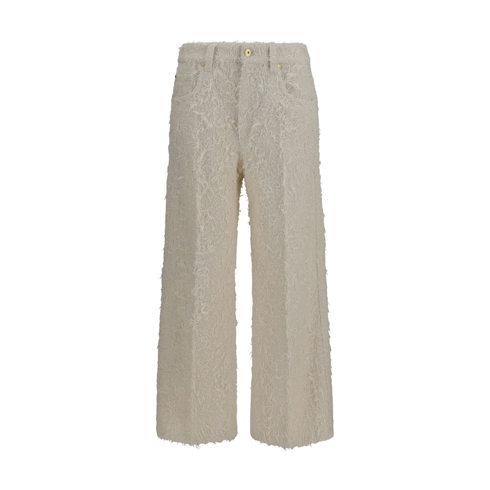 Brunello Cucinelli Beige Cotton Cropped Pants
