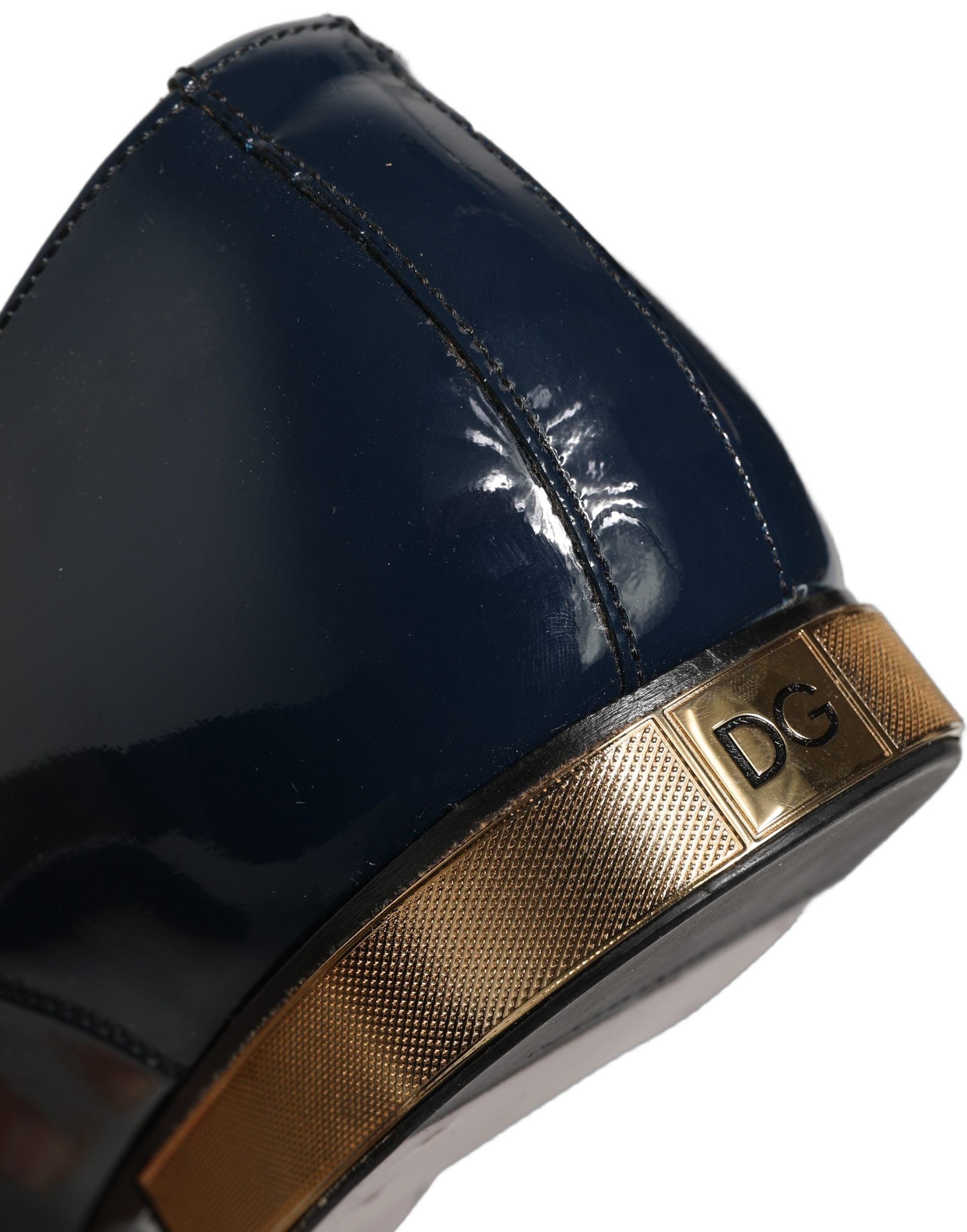 Dolce & Gabbana Blue Embellished Men Derby Dress Formal Shoes