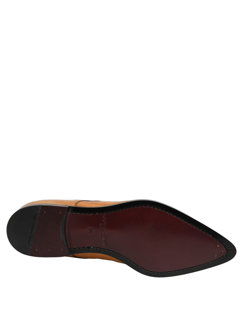 Dolce & Gabbana Brown Leather Lace Up Men Derby Dress Shoes