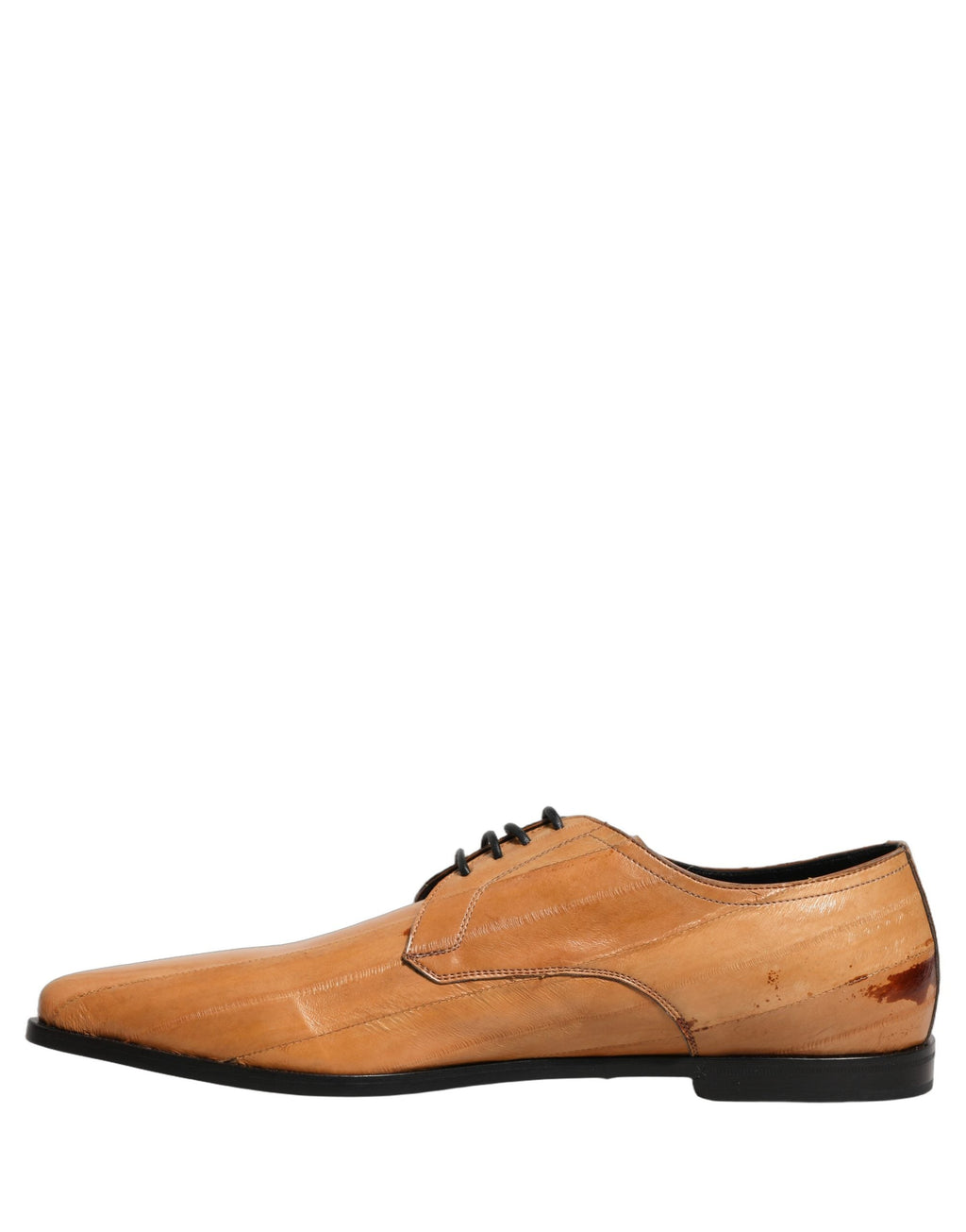 Dolce & Gabbana Brown Leather Lace Up Men Derby Dress Shoes