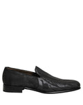 Dolce & Gabbana Black Brocade Men Slip On Dress Loafers Shoes