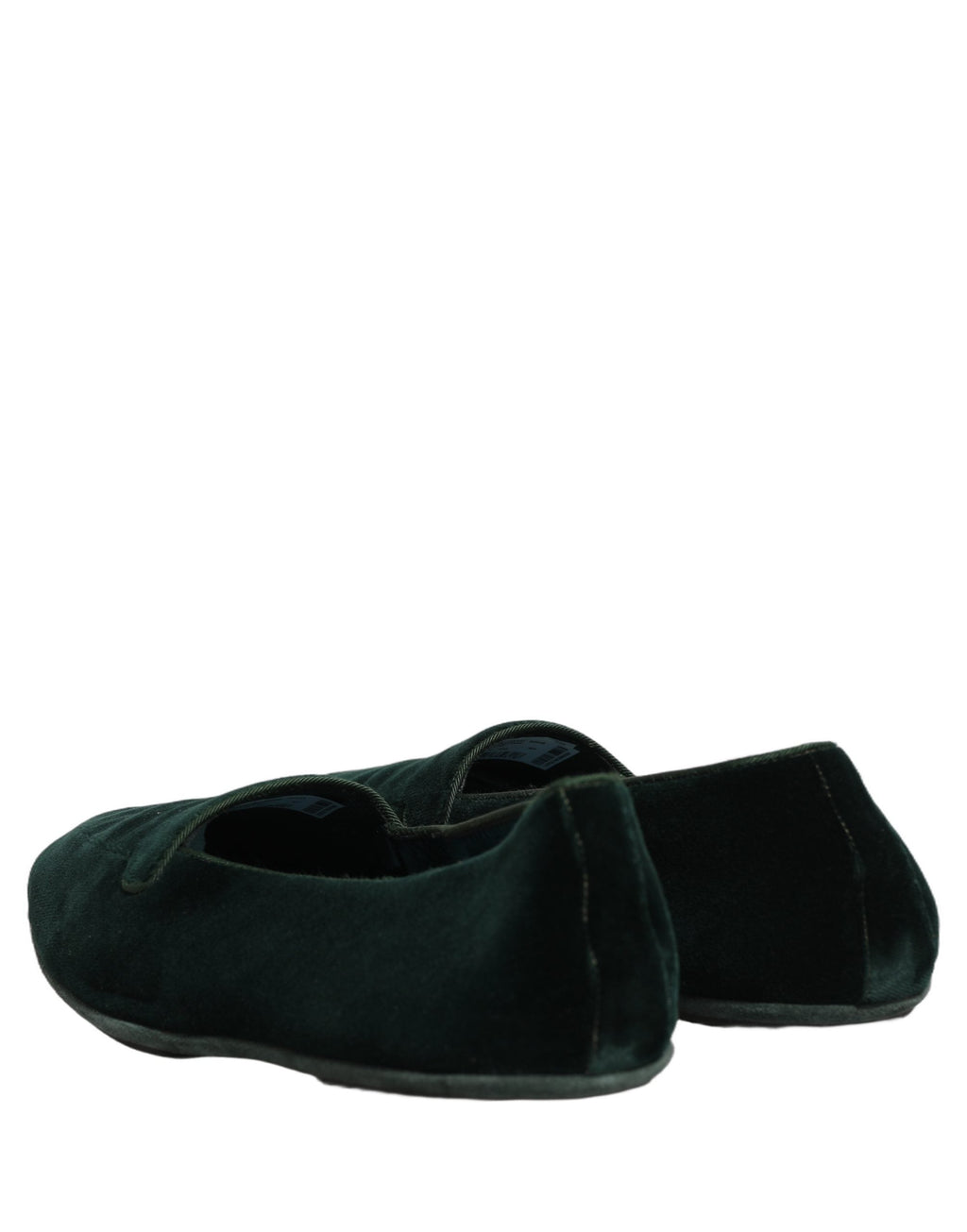 Dolce & Gabbana Green Velvet Slip On Men Flats Loafers Shoes