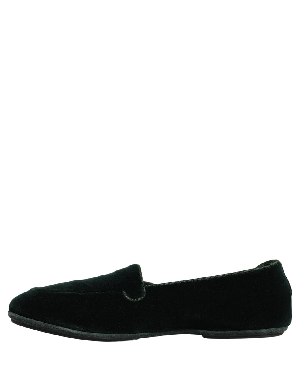 Dolce & Gabbana Green Velvet Slip On Men Flats Loafers Shoes
