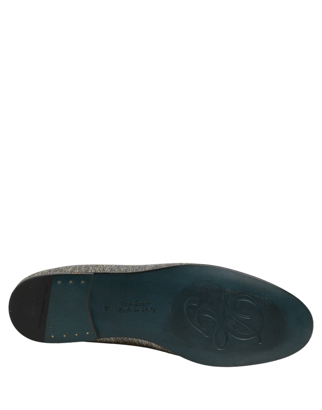 Dolce & Gabbana Gray Lurex Glitter Men Dress Loafers Shoes