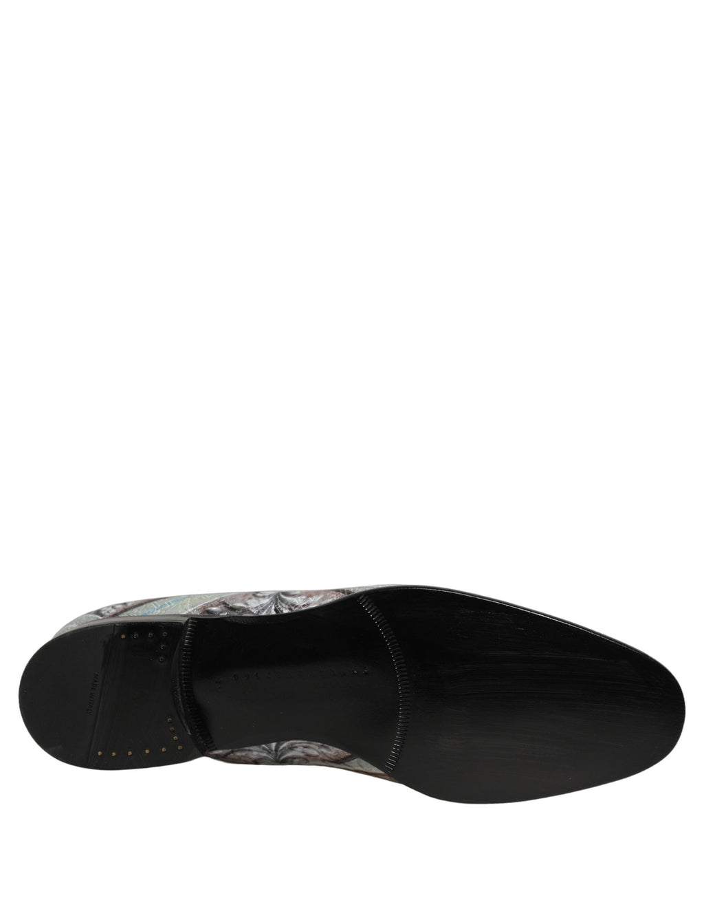 Dolce & Gabbana Multicolor Velvet Baroque Dress Loafers Shoes