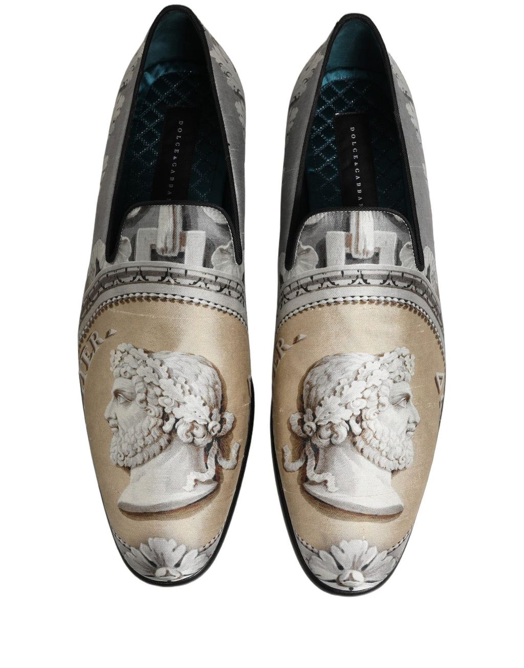 Dolce & Gabbana Multicolor Roman Slip On Dress Loafers Shoes
