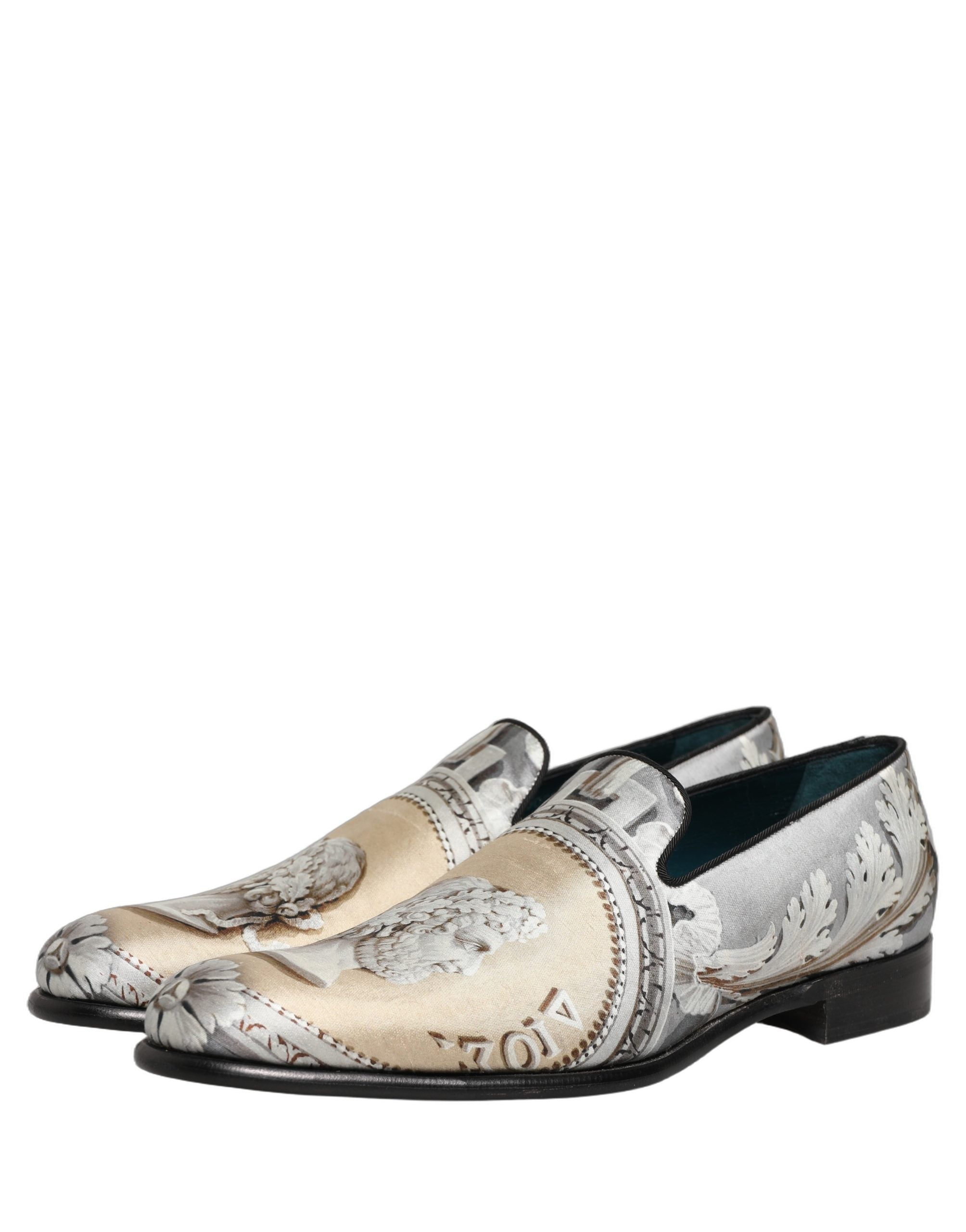 Dolce & Gabbana Multicolor Roman Slip On Dress Loafers Shoes