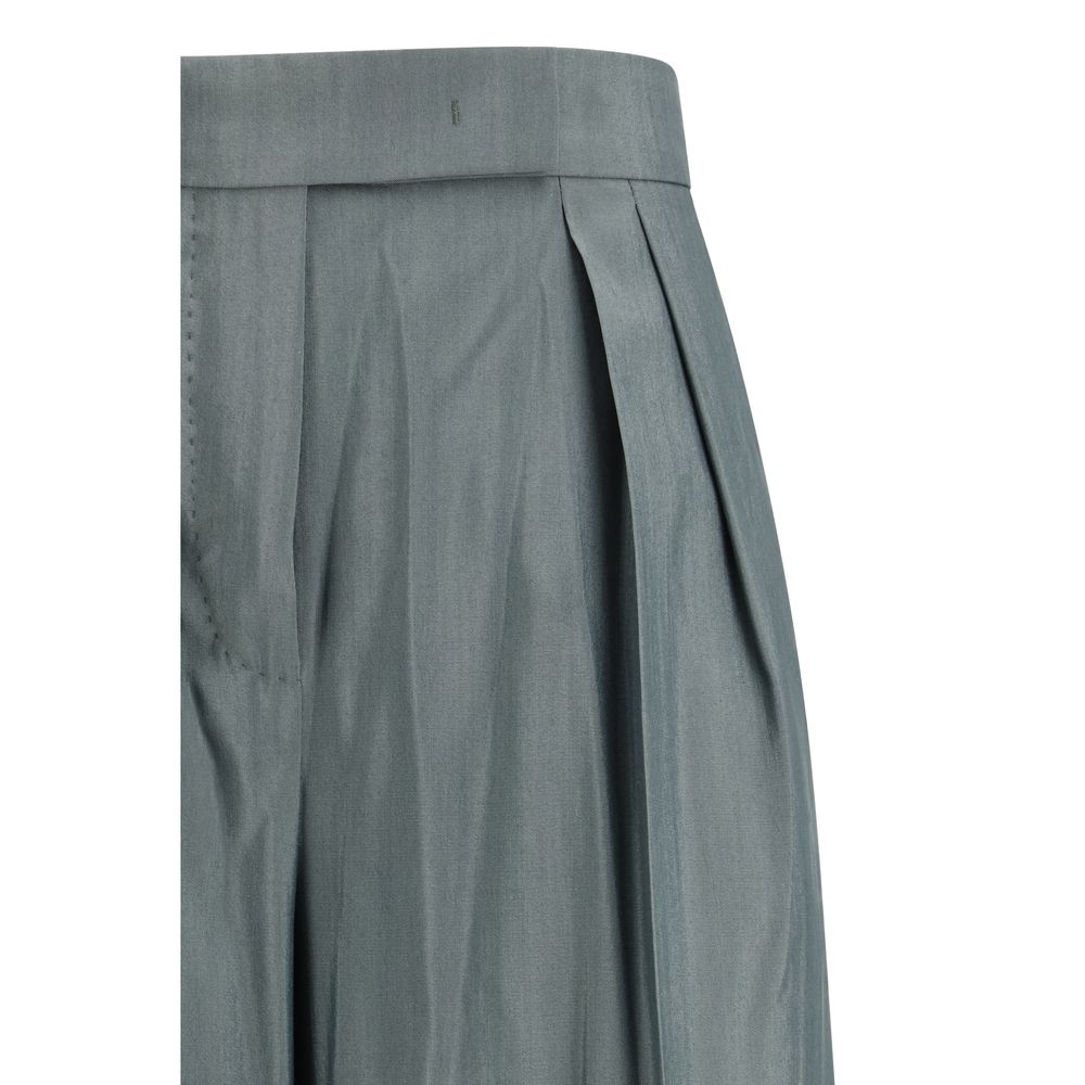 Max Mara Bicolor Wool Oves Aries Casual Pants