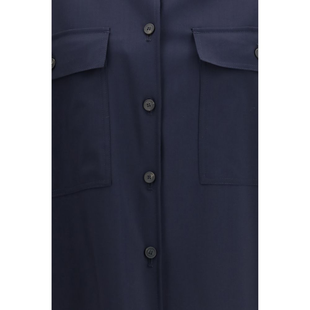 Max Mara Blue Wool Oves Aries Jacket