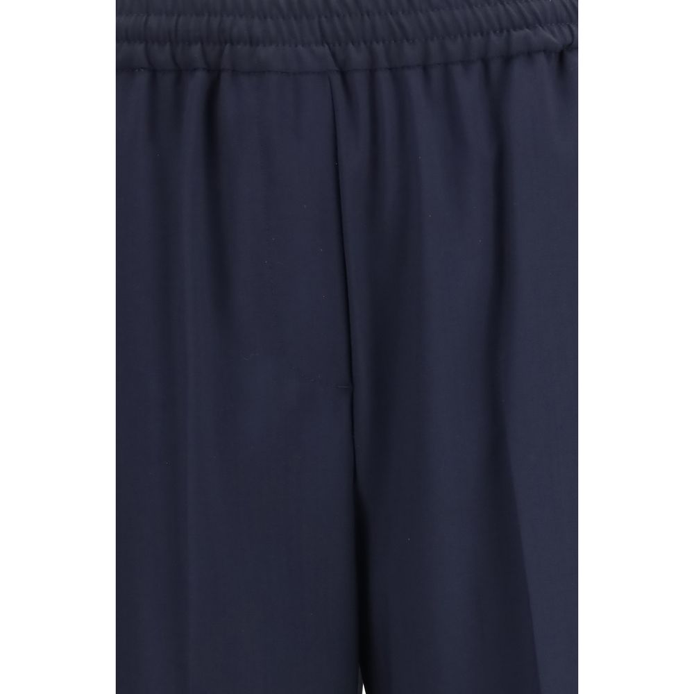 Max Mara Blue Wool Oves Aries Casual Pants