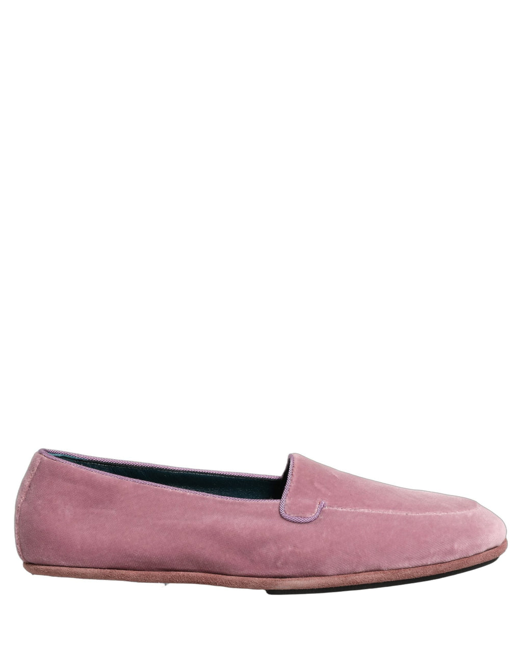 Dolce & Gabbana Pink Velvet Slip On Men Flats Loafers Shoes