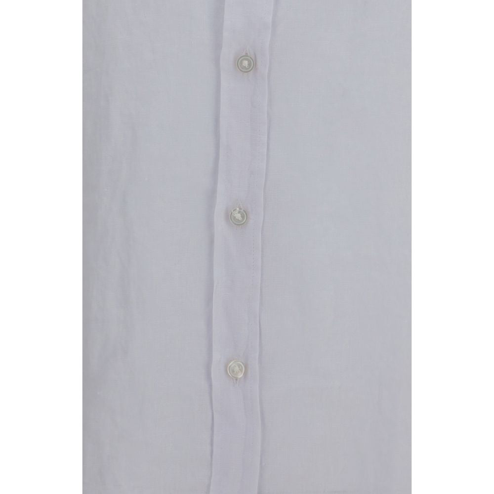 Hugo Boss Black White Linen Dress Shirt