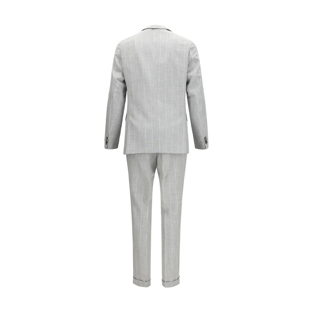 Hugo Boss Black Gray Cotton Two-Piece Suit