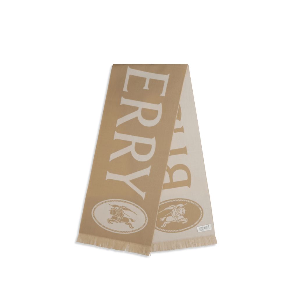 Burberry Beige Wool Oves Aries Scarf