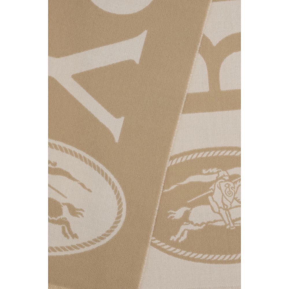 Burberry Beige Wool Oves Aries Scarf