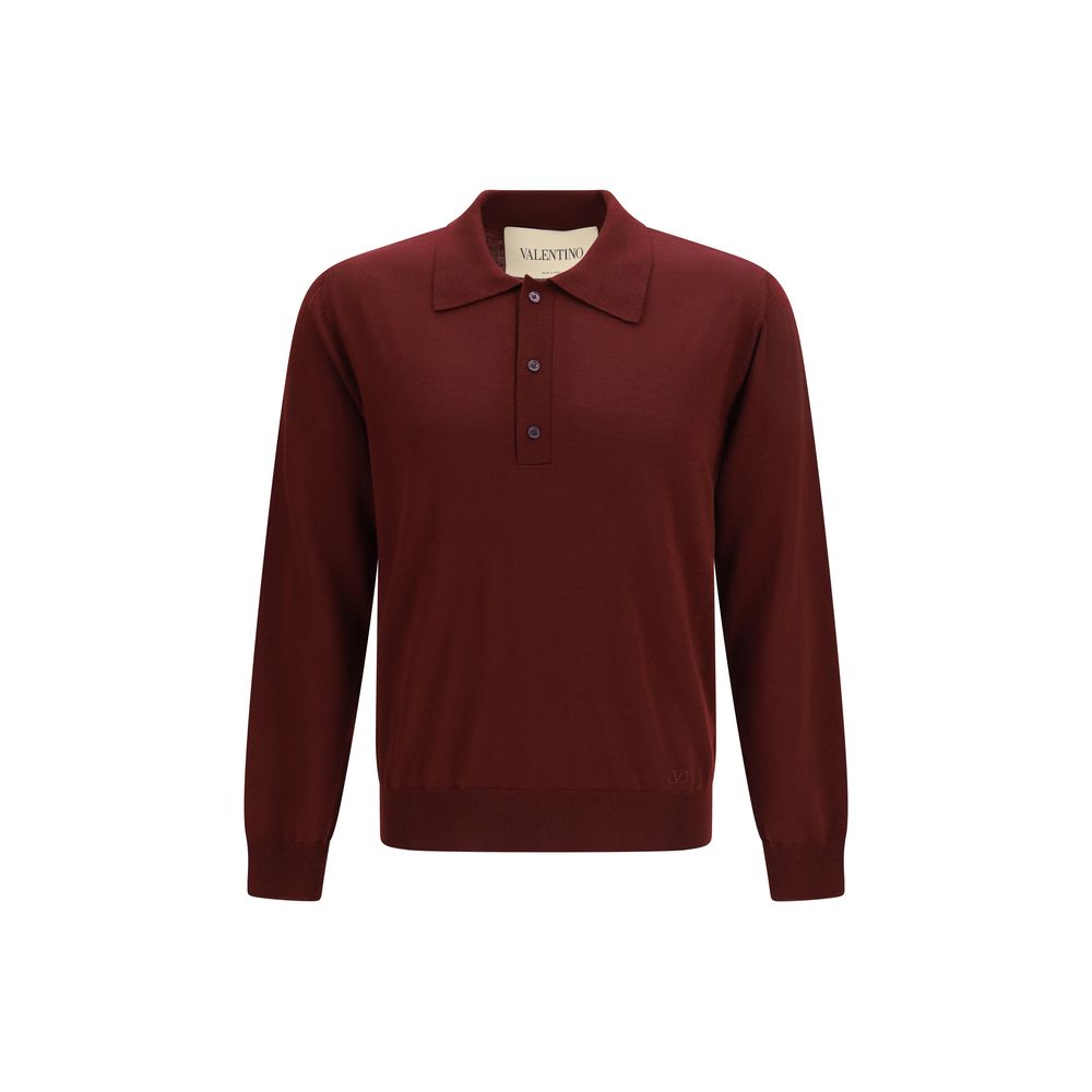 Valentino Garavani Bordeaux Wool Oves Aries Polo Shirt