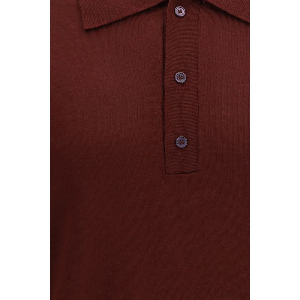 Valentino Garavani Bordeaux Wool Oves Aries Polo Shirt