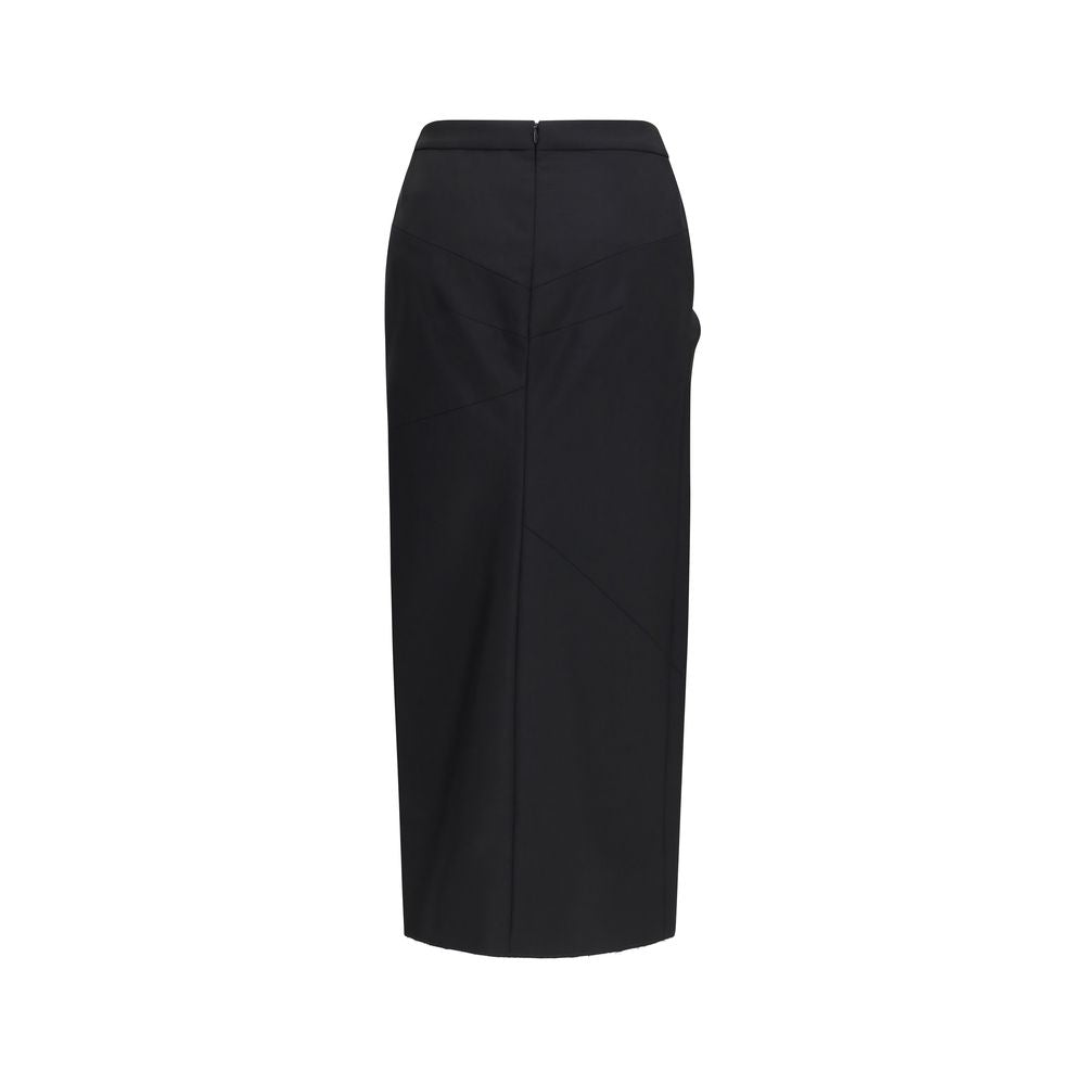 Givenchy Black Wool Oves Aries Midi Skirt