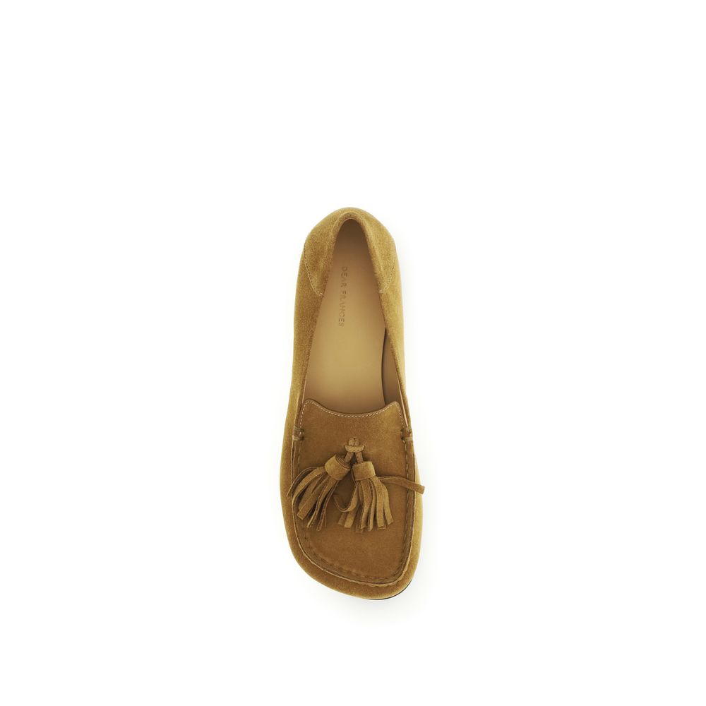 Dear Frances Beige Calf Leather Bos Taurus Slip-On Loafers