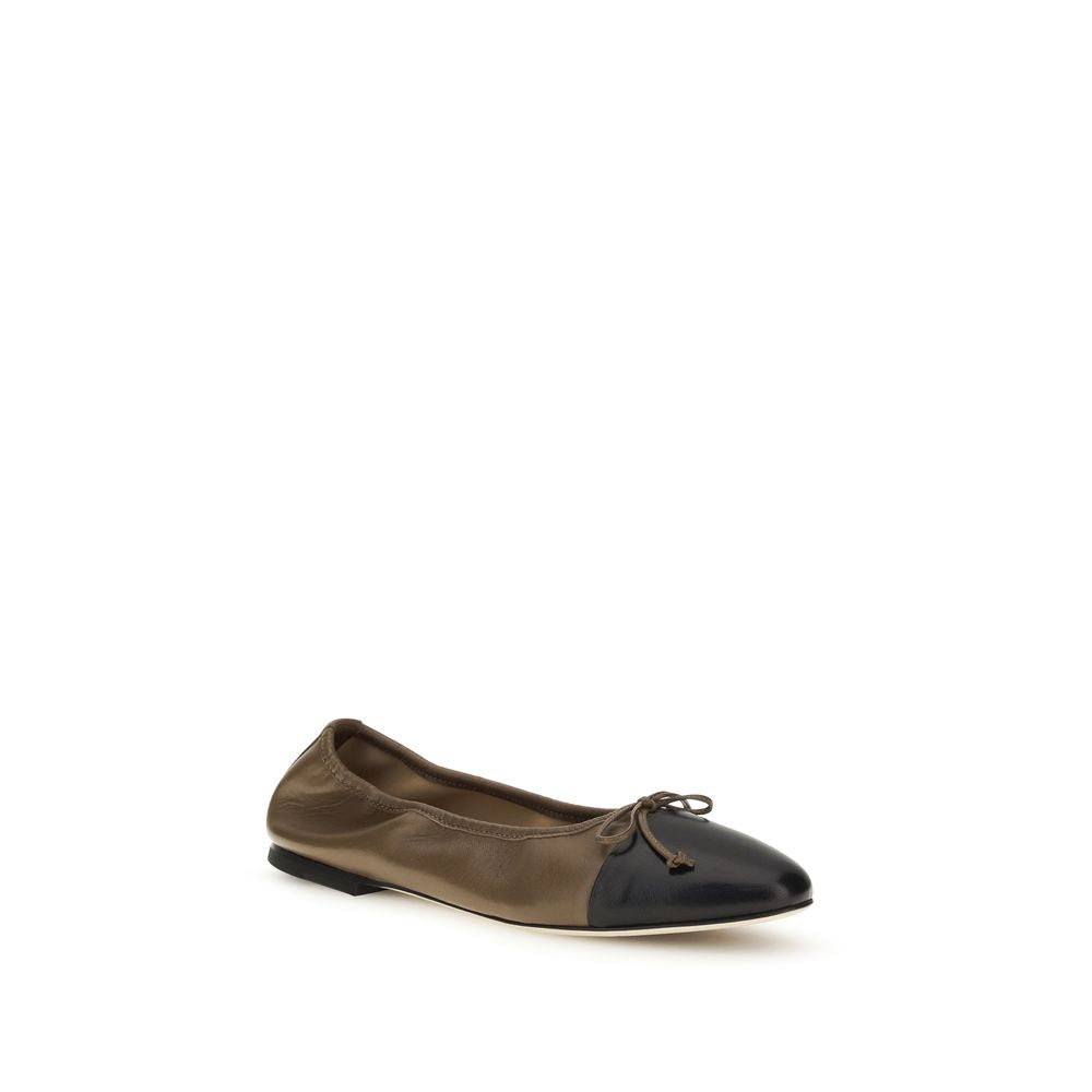 Dear Frances Brown Calf Leather Bos Taurus Ballet Flats