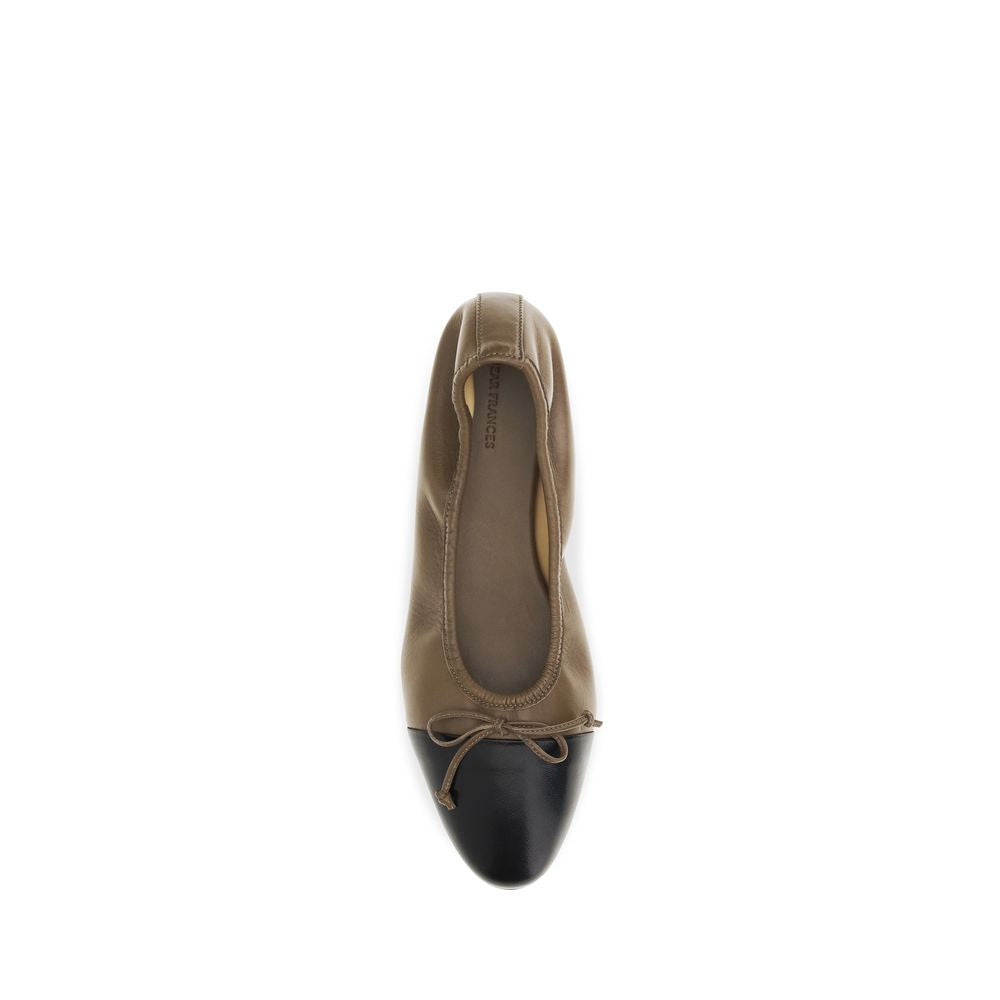 Dear Frances Brown Calf Leather Bos Taurus Ballet Flats