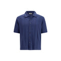 Piacenza Cashmere Blue Cotton Polo Shirt