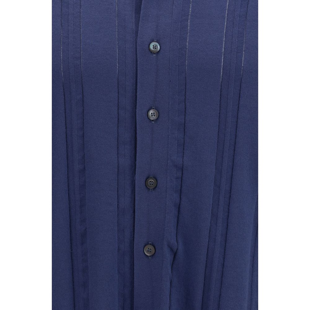 Piacenza Cashmere Blue Cotton Polo Shirt