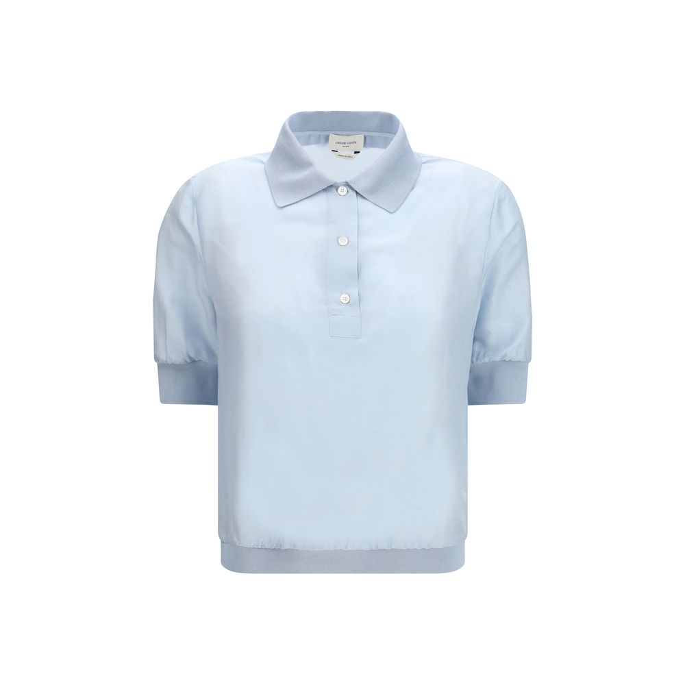Jacob Cohen Blue Wool Oves Aries Shortsleeve Shirt