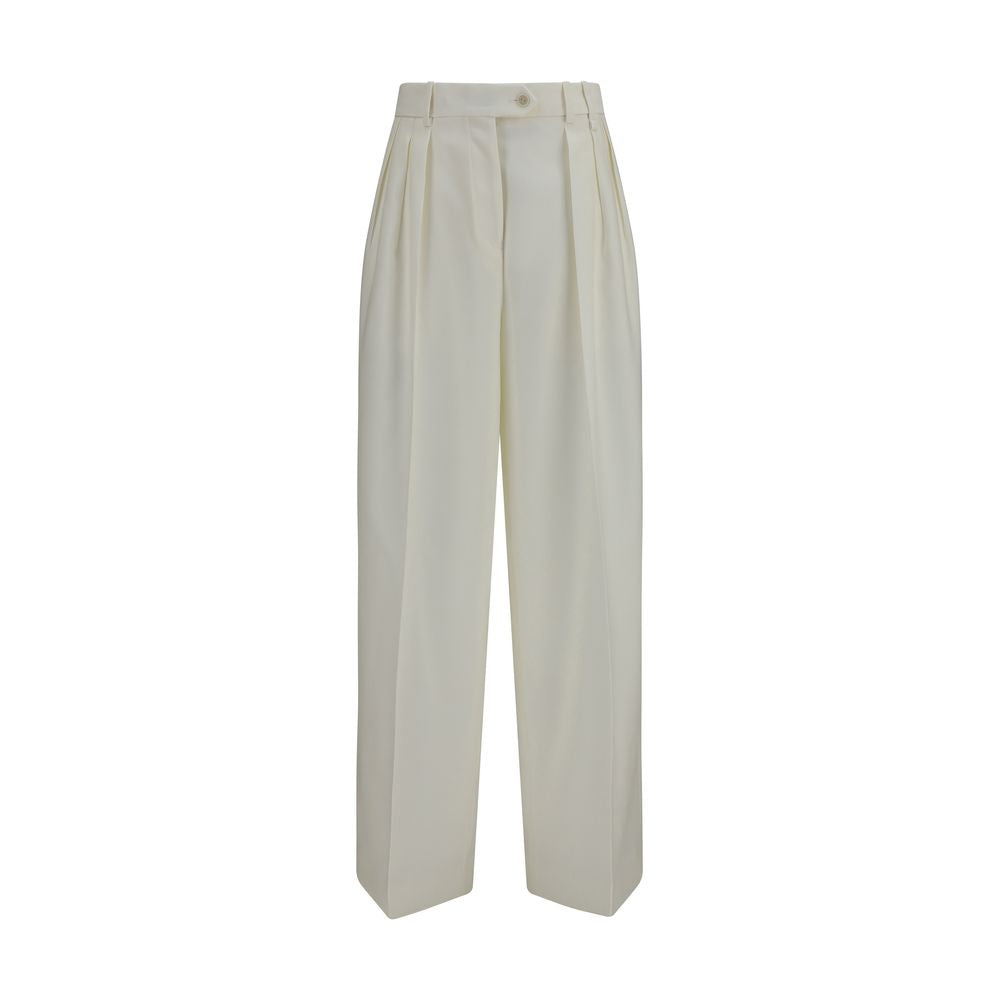 Calvin Klein White Wool Oves Aries Casual Pants