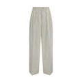 Calvin Klein White Wool Oves Aries Casual Pants