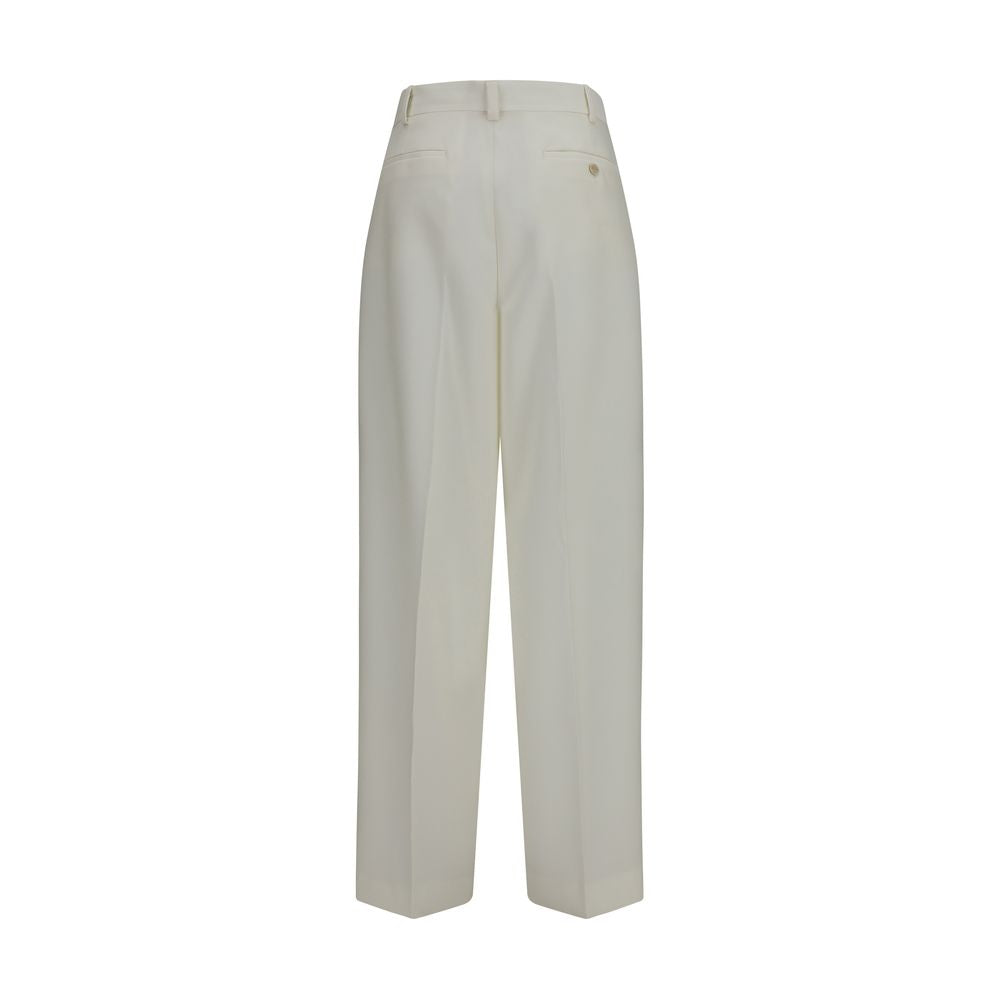 Calvin Klein White Wool Oves Aries Casual Pants