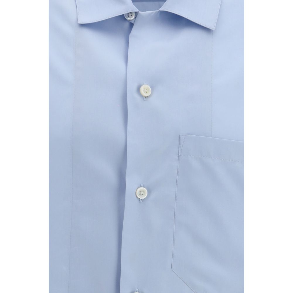 Umit Benan Blue Silk Shirt