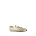 Dear Frances Beige Calf Leather Bos Taurus Low Top Sneakers