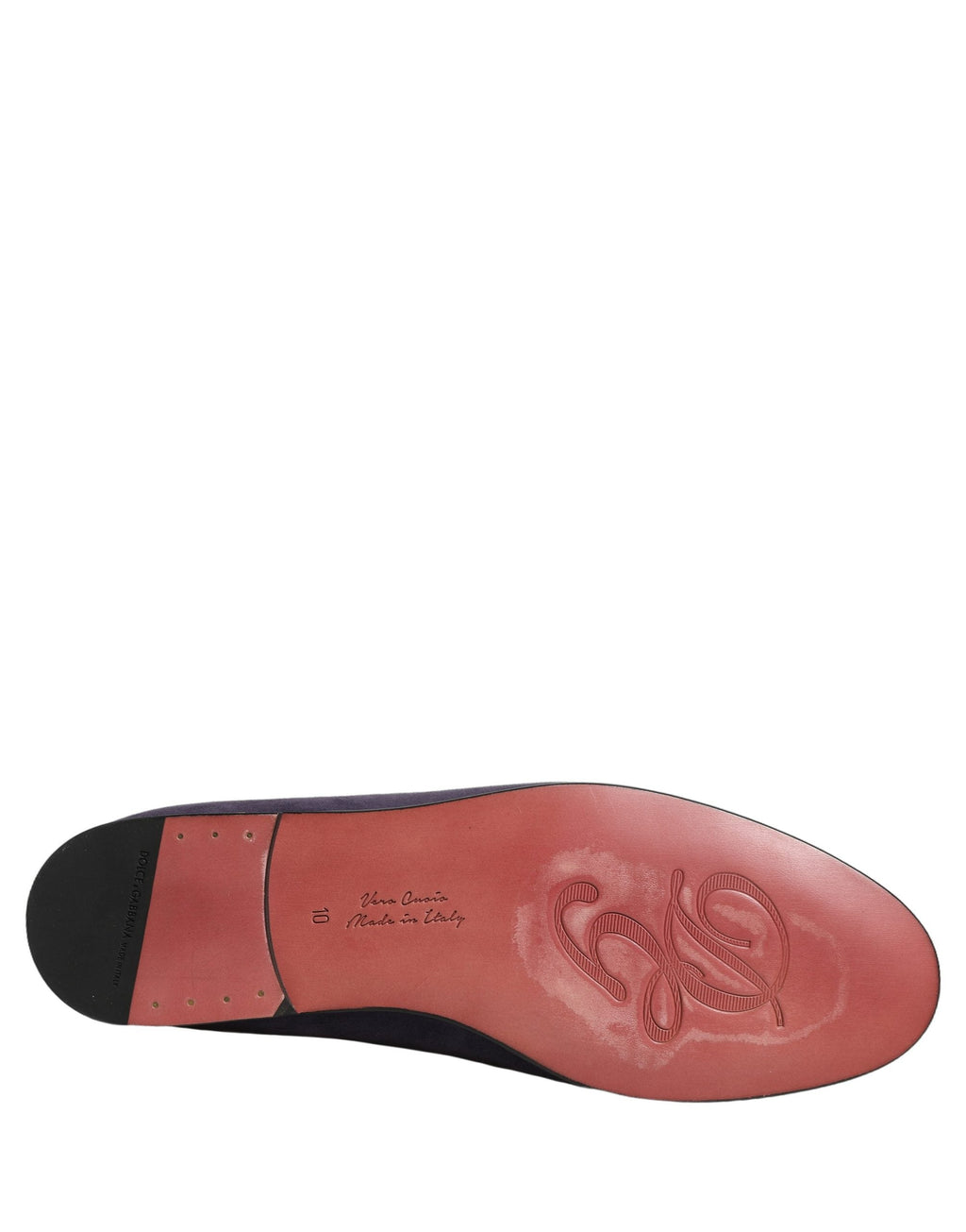 Dolce & Gabbana Violet Velvet Slip On Men Flats Loafers Shoes
