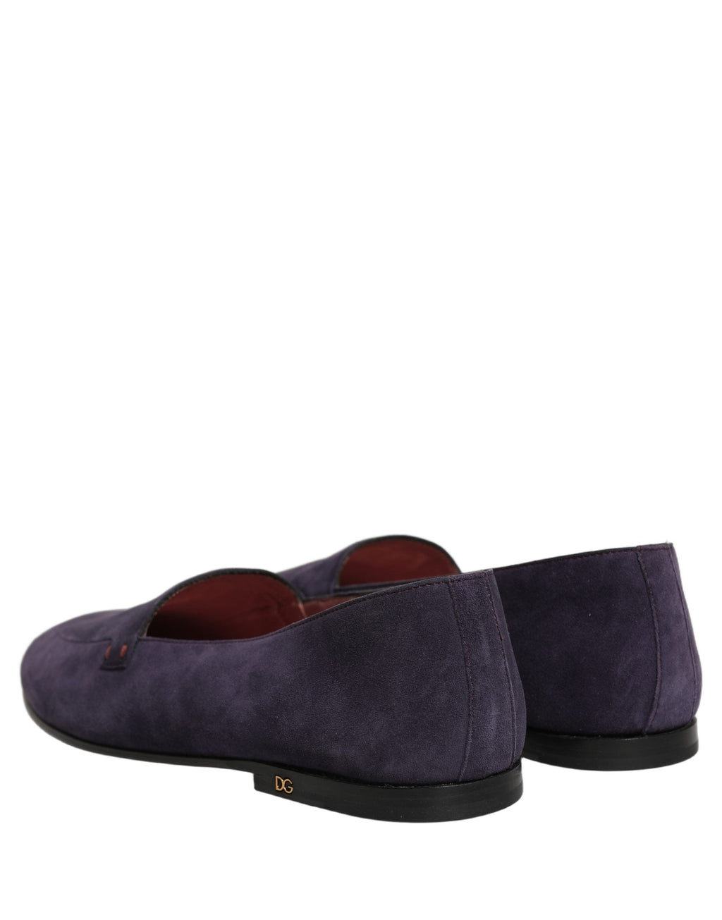 Dolce & Gabbana Violet Velvet Slip On Men Flats Loafers Shoes