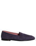 Dolce & Gabbana Violet Velvet Slip On Men Flats Loafers Shoes