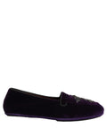 Dolce & Gabbana Violet Suede Embellished Dress Loafers Shoes