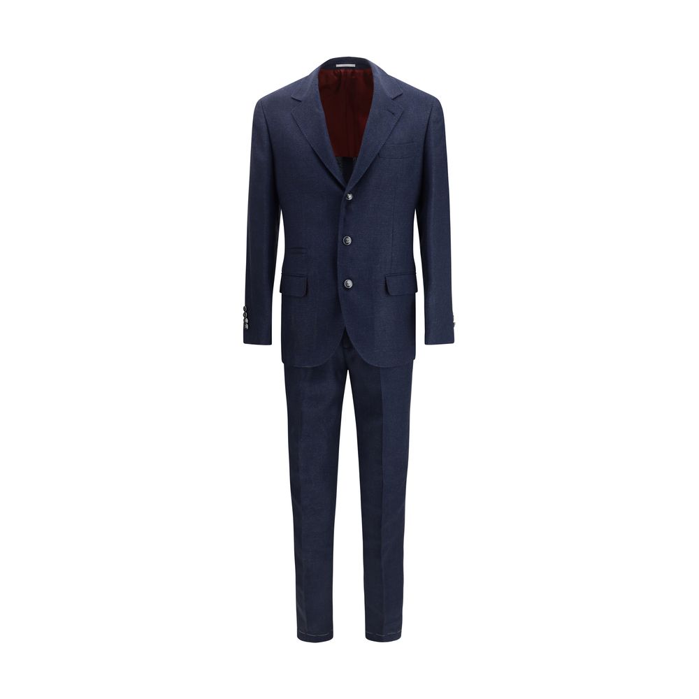 Brunello Cucinelli Blue Wool Oves Aries Two-Piece Suit