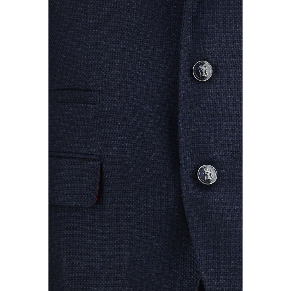 Brunello Cucinelli Blue Wool Oves Aries Two-Piece Suit