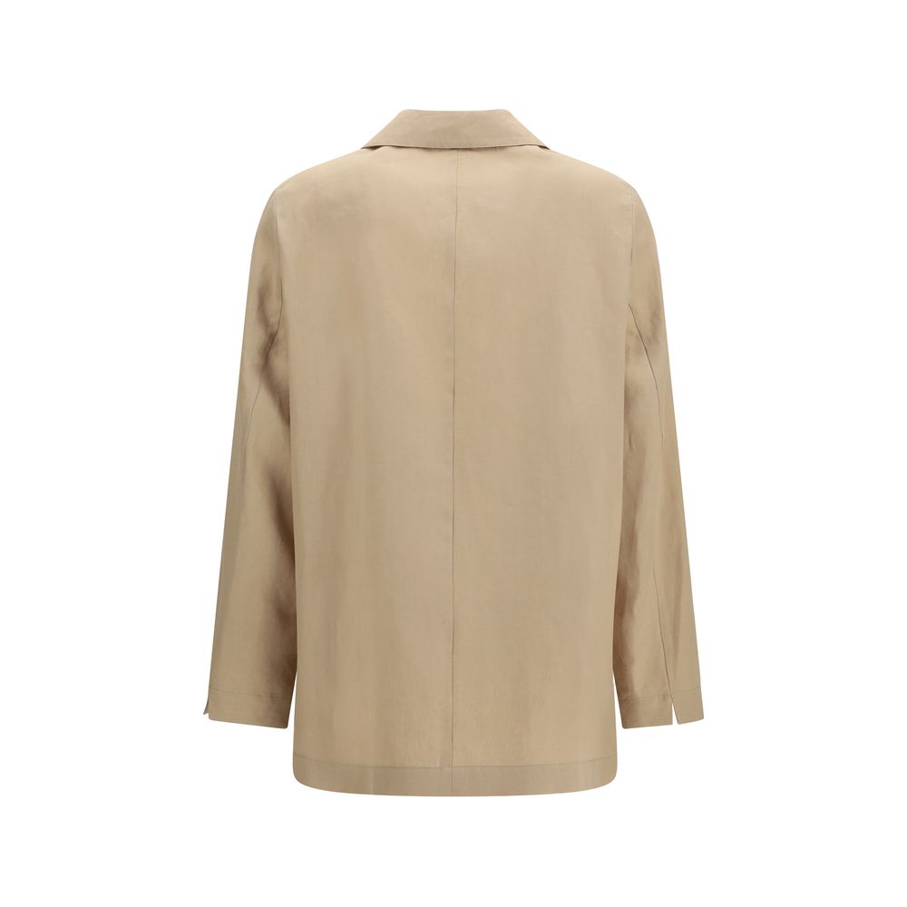 Lardini Beige Wool Oves Aries Full-Length Jacket