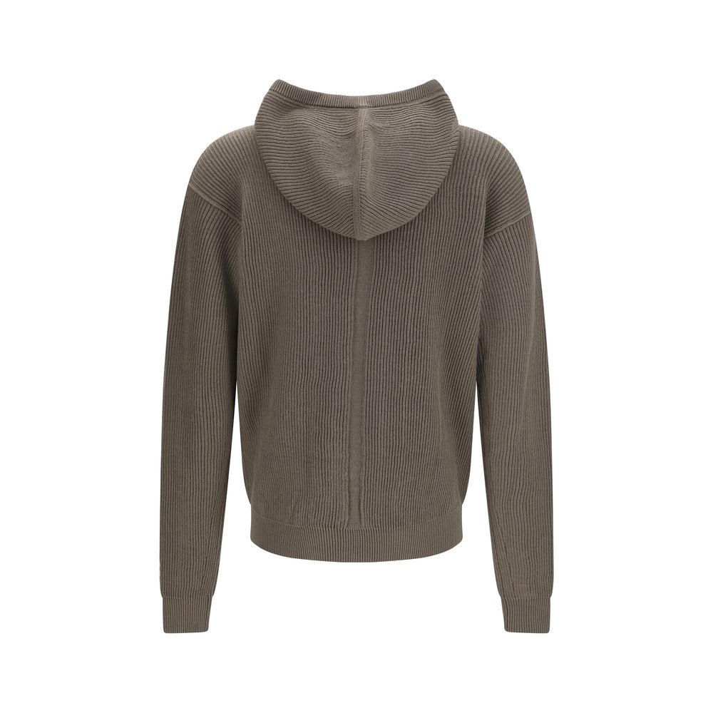Rick Owens Gray Wool Oves Aries Hoodie