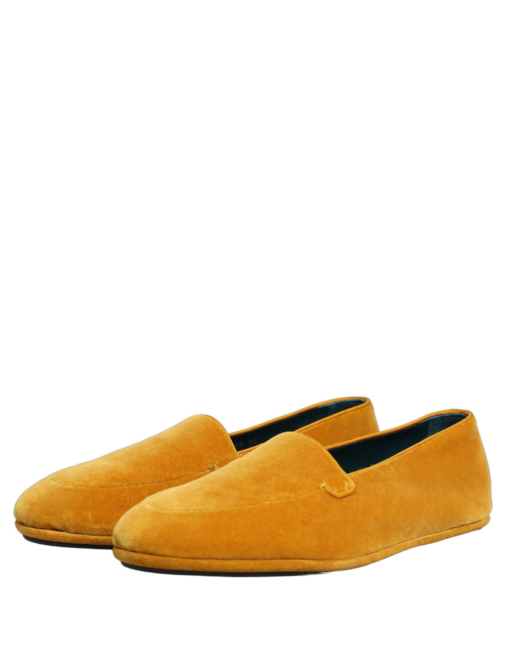 Dolce & Gabbana Yellow Velvet Slip On Men Dress Loafers Shoes
