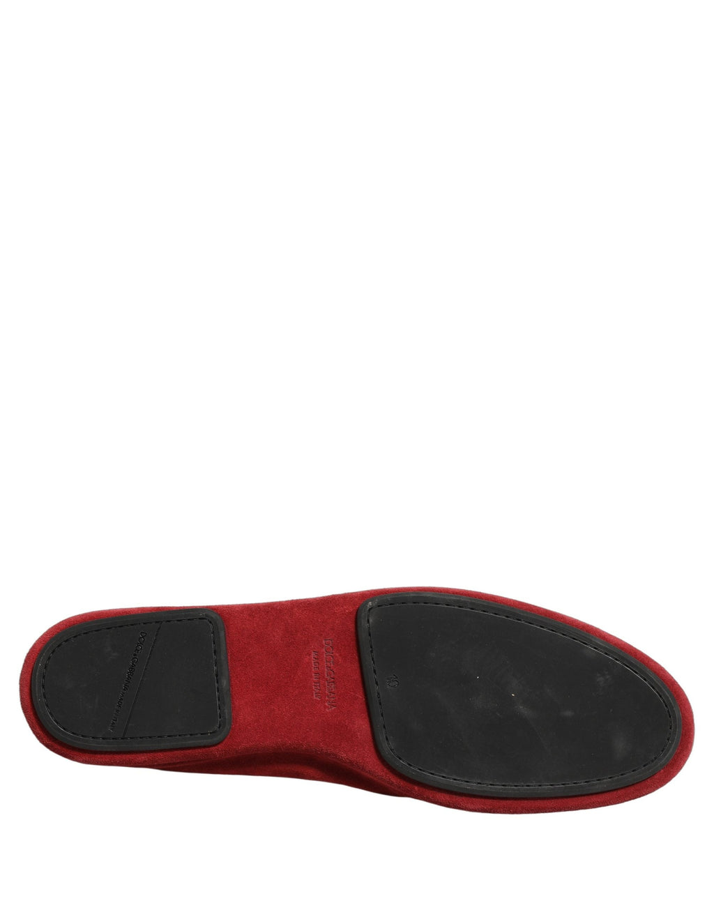 Dolce & Gabbana Red Suede Cross Slip On Dress Loafers Shoes